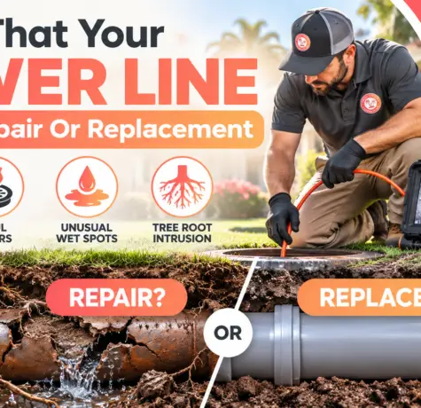 sewer line repair signs